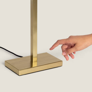 Imagem de Candeeiro de Mesa Metal e Tecido com USB e Interruptor Táctil Katie
