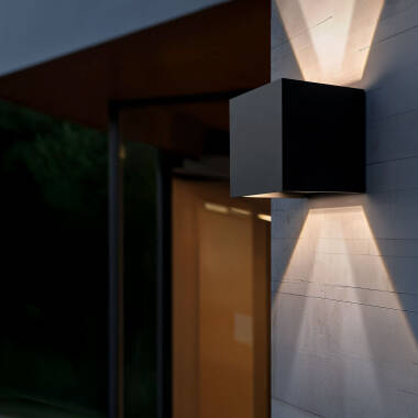 Aplique de Parede Exterior LED 6W Alumínio Iluminação Dupla Cara Eros