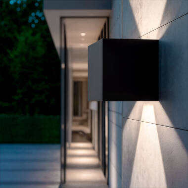 Aplique de Pared Exterior LED 6W Aluminio Iluminación Doble Cara Eros