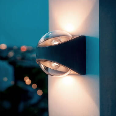 Imagen de Aplique de Pared Exterior LED 12W Aluminio Iluminción Doble Cara Adelfa
