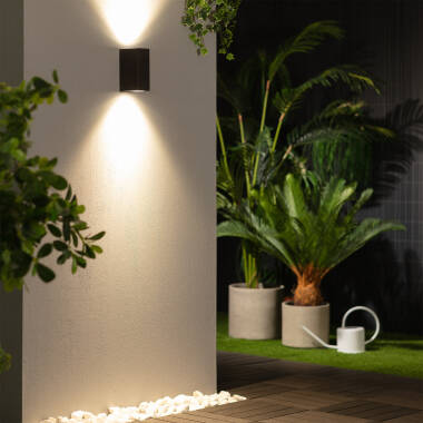 Imagen de Aplique de Pared Exterior Iluminación Doble Cara Miseno Negro 