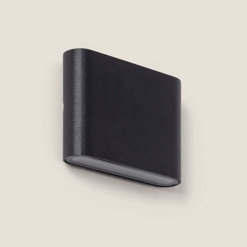 Imagem de Aplique de Parede Exterior LED 6W Alumínio Quadrado Iluminação Dupla Luming Preto