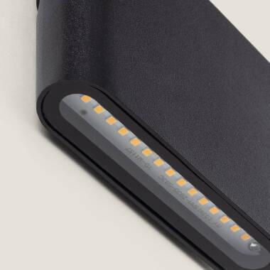 Imagem de Aplique de Parede Exterior LED 6W Alumínio Quadrado Iluminação Dupla Luming Preto
