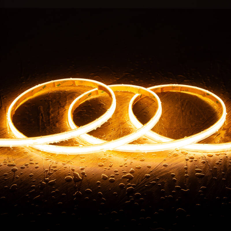 Imagem de Fita LED Regulável 220V COB Autorrectificada 560 LED/m 14W/m 1250lm/m SILICONE FLEX IC-2P Largura 10mm Corte 10cm IP65 à Medida