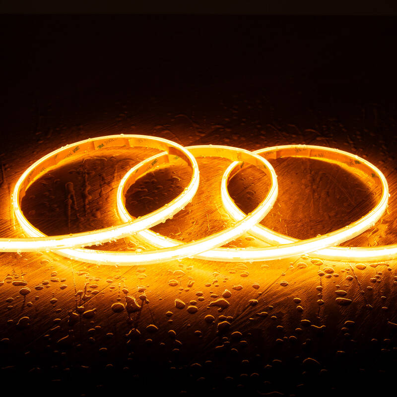 Imagem de Fita LED Regulável 220V COB Autorrectificada 560 LED/m 14W/m 1250lm/m SILICONE FLEX IC-2P Largura 10mm Corte 10cm IP65 à Medida
