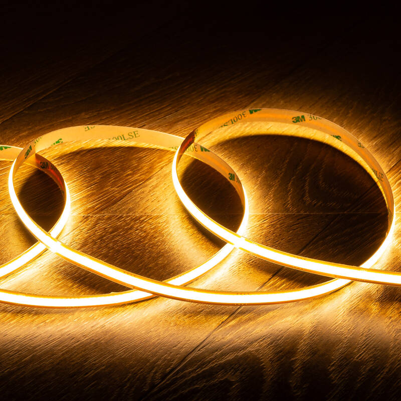 Imagen de Tira LED 24V COB 528 LED/m 5m 13W/m 1000lm/m Ancho 8mm FreeCut IP20 CRI90 COPPER