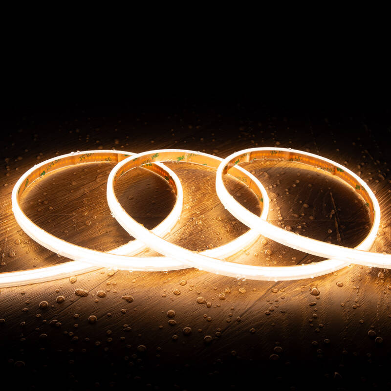 Imagen de Tira LED 24V COB 320 LED/m 5m 10W/m 1000lm/m Ancho 10mm Corte 5cm IP65 CRI90