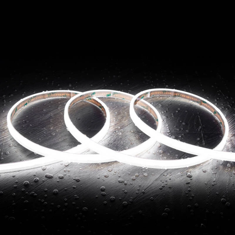 Imagen de Tira LED 24V COB 320 LED/m 5m 10W/m 1000lm/m Ancho 10mm Corte 5cm IP65 CRI90