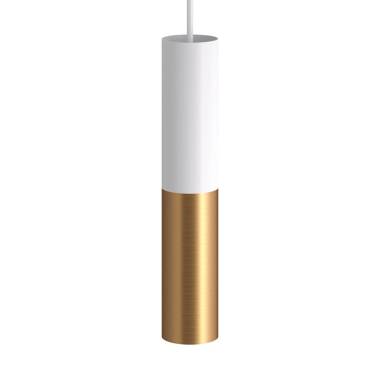 Candeeiro Suspenso Creative-Cables Modelo PSMV_ Pantalla Doble Tub-E14