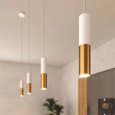Imagem de Candeeiro Suspenso Creative-Cables Modelo PSMV_ Pantalla Doble Tub-E14 
