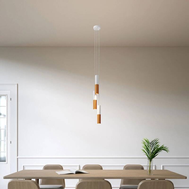 Imagen de Lámpara Colgante Múltiple de Tres Caídas Metal Creative-Cables SPM3VNRM04K2SPOT 