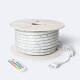 Imagen de Tira LED RGB 220V SMD 60 LED/m BOBINA 50m 9.5W/m Ancho 14.5mm Corte 100cm IP65 con Mando