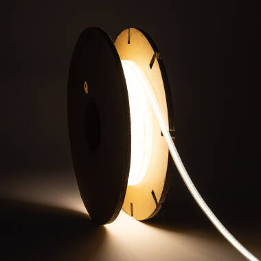 Tira LED Regulable 220V COB Autorectificada 480 LED/m BOBINA 20m 12W/m 900lm/m Superestrecha Ancho 6.5mm Corte 10cm IP65
