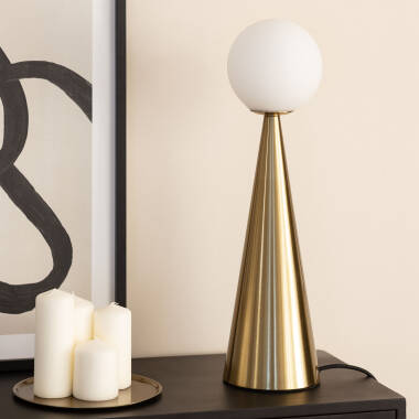 Candeeiro de Mesa Metal e Vidro Hipias