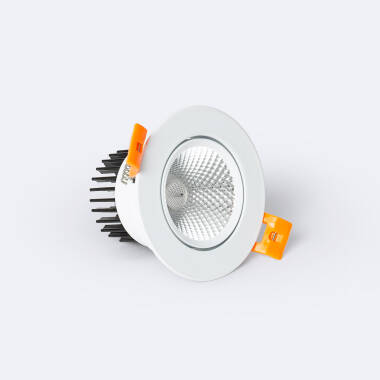 Foco Downlight LED 7W COB Direccionável Circular Branco Corte Ø 70 mm No Flicker