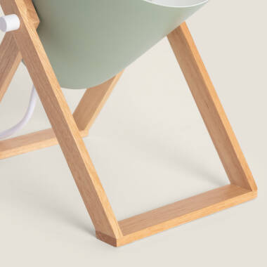 Imagen de Lámpara de Mesa de Metal y Madera Kiume