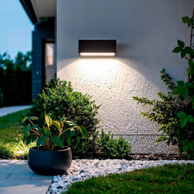 Baliza Exterior LED 3W Superficie Pared Rectangular Antracita Valeta