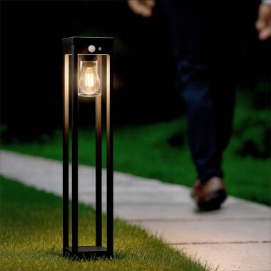 Baliza de Pie Exterior Solar LED 2W 60cm Aluminio con Sensor de Movimiento Devah