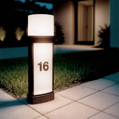 Baliza Exterior LED 10W Superfície de Pé 50cm Alumínio para Numeração de Casas Mulham