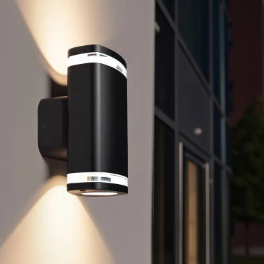 [#] Aplique de Pared Exterior Doble Aluminio Ranedux