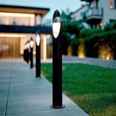 Baliza de Pé Exterior Alumínio 80cm Oblong