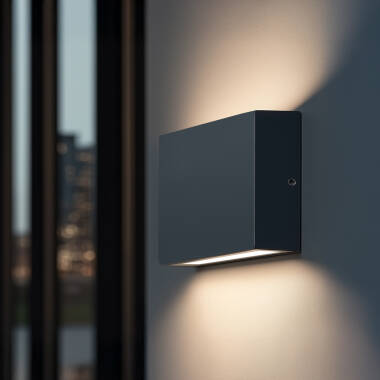 Aplique de Parede Exterior LED 7W Alumínio Iluminação Dupla Cara CCT Seleccionável Brooky S