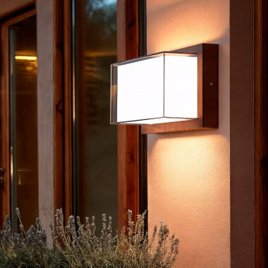 Aplique de Parede Exterior LED 12W Alumínio CCT Seleccionável Duplo Difusor Caelia