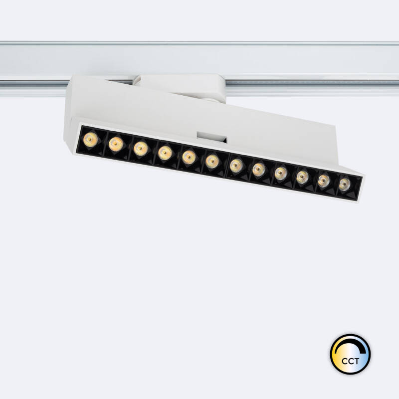 Imagem de Foco Carril Linear LED Monofásico 12W Regulável CCT Seleccionável Elegant Optic Branco