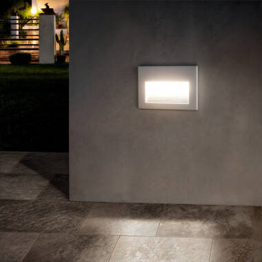 Baliza de Parede LED 5W de Alumínio Branco para Exterior Olite Horizon