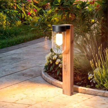Baliza Exterior Superfície de Pé 50cm Aço Inoxidável e Vidro Sentinel