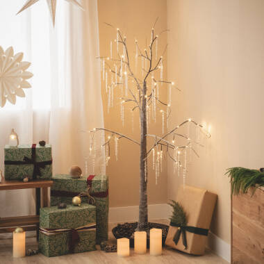 Imagem de Árvore de Natal 64 LED 150 cm Branco Quente