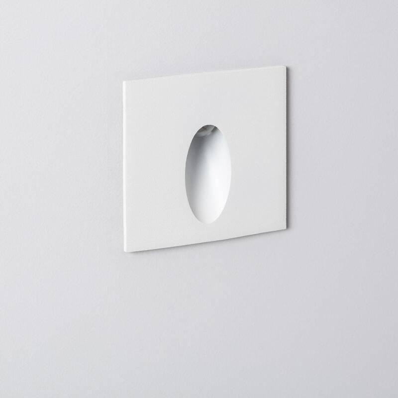 Imagen de Baliza Exterior LED 3W Empotrable Pared Cuadrado Oval Olite