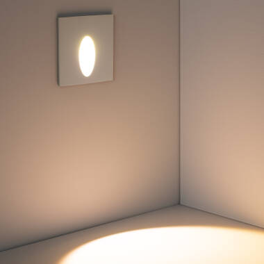 Imagen de Baliza Exterior LED 3W Empotrable Pared Cuadrado Oval Olite