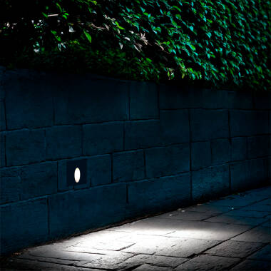Imagem de Baliza Exterior LED 3W Encastrável Parede Quadrado Oval Olite