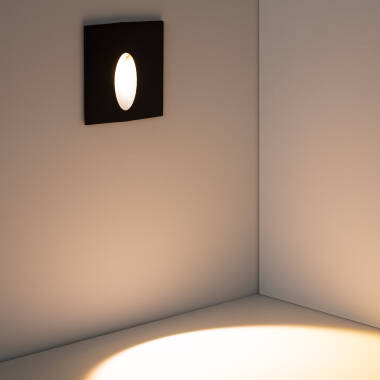 Imagem de Baliza Exterior LED 3W Encastrável Parede Quadrado Oval Olite
