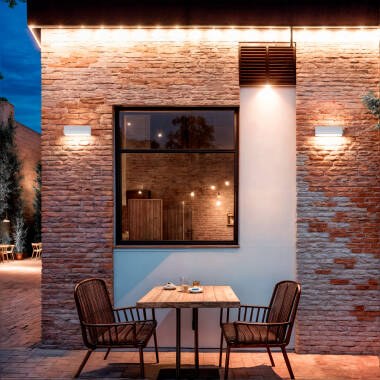 Imagem de Baliza Exterior LED 3W Superfície Parede Retangular Tunez