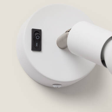 Imagen de Lámpara de Pared Aluminio Orientable con Interruptor 1 Foco Oasis Blanco