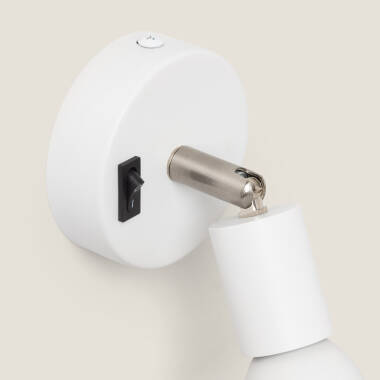 Imagen de Lámpara de Pared Aluminio Orientable con Interruptor 1 Foco Oasis Blanco