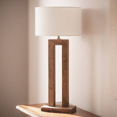 Candeeiro de Mesa Madeira Abner