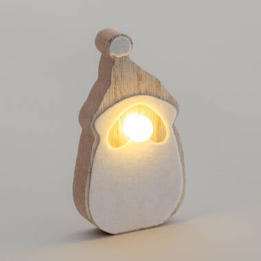Imagen de Papa Noel LED de Madera con Batería