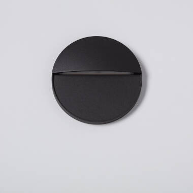 Imagen de Baliza Exterior LED 6.5W Superficie Pared Circular Negro Jade