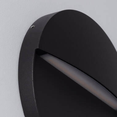 Imagen de Baliza Exterior LED 6.5W Superficie Pared Circular Negro Jade