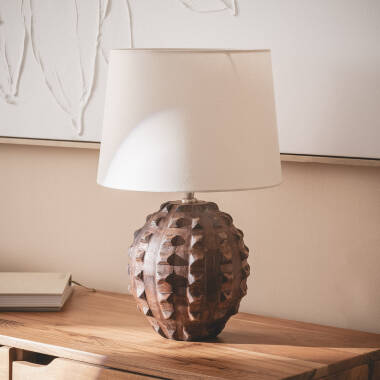 Lámpara de Mesa Madera Samesh II ILUZZIA