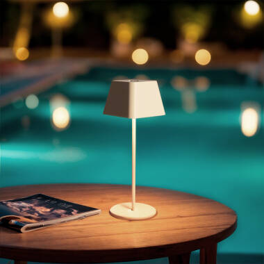 Lámpara de Mesa LED Portátil para Exterior Aluminio con Batería Recargable Willy
