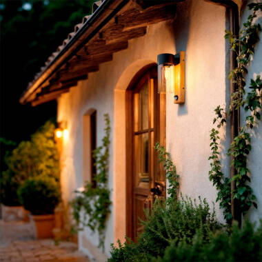 Imagen de Aplique de Pared Exterior Acero Inoxidable y Cristal con Detector de Movimiento Isoba