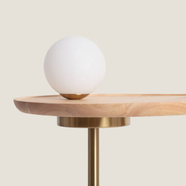 Imagen de Lámpara de Mesa Madera y Cristal Brandt