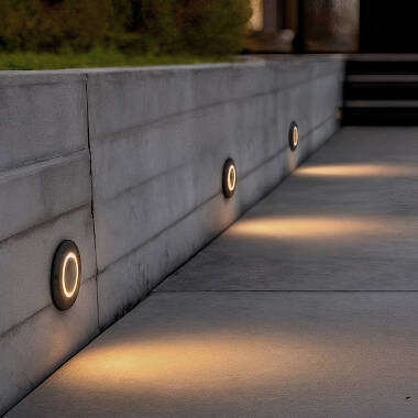 Imagem de Baliza Exterior LED 2W Encastrável Parede Circular Welly