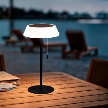 Fotografía del producto: Lámpara de Mesa Solar Exterior LED 1.2W Metal Aldana