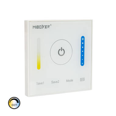 Controlador Regulador Pared Táctil LED CCT 12/24V DC RF MiBoxer P2