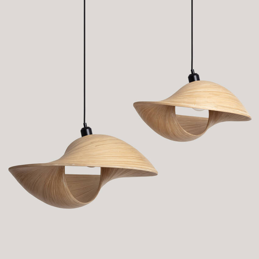 Candeeiro Suspenso Bambu Shuka Acacia ILUZZIA